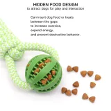 Knot Rope and Rubber Ball for Teeth Cleaning and Fun Tough Chew Toy for Dogs