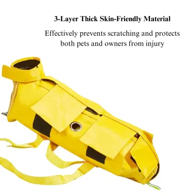 best pet carrier for cats (2) Ideal for use in veterinary clinics and pet grooming centers, this bag allows professionals to perform essential tasks like nail trimming, injections, and ear cleaning with ease and precision.