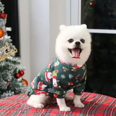 xmas clothing for dogs (2) This sweatshirt combines durability and comfort. The premium materials hold up well to frequent use, while the fleece lining maintains its softness, providing pets with long-lasting warmth throughout the season.