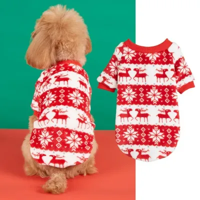 christmas clothes for dogs (2) Available in a range of sizes, from XS to L, this hoodie fits various pet sizes and breeds. Whether you have a small puppy or a slightly larger breed, this hoodie provides a stylish and functional fit for pets of all sizes.