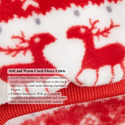dog winter clothes (2) The Christmas-themed design is perfect for creating festive memories. Whether it’s for holiday photos or enjoying the winter season with your pet, this hoodie adds a touch of holiday spirit to every moment.