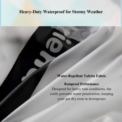dog clothes waterproof (1) Featuring a clear, enlarged hood, this raincoat provides excellent visibility for pets, ensuring that they can see clearly during walks or runs without the hood slipping off.