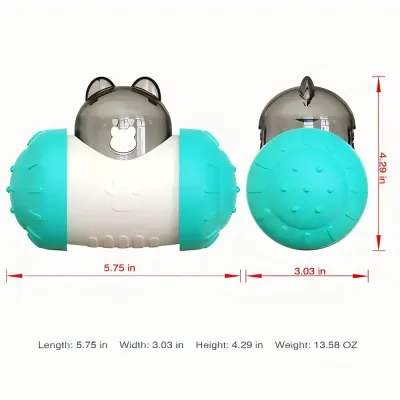 Bear Shaped Dog & Cat Interactive Toys Size Interactive Tumbler Toys Pet Food Dispenser