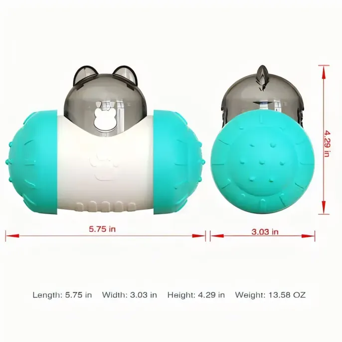 Bear Shaped Dog & Cat Interactive Toys Size Interactive Tumbler Toys Pet Food Dispenser
