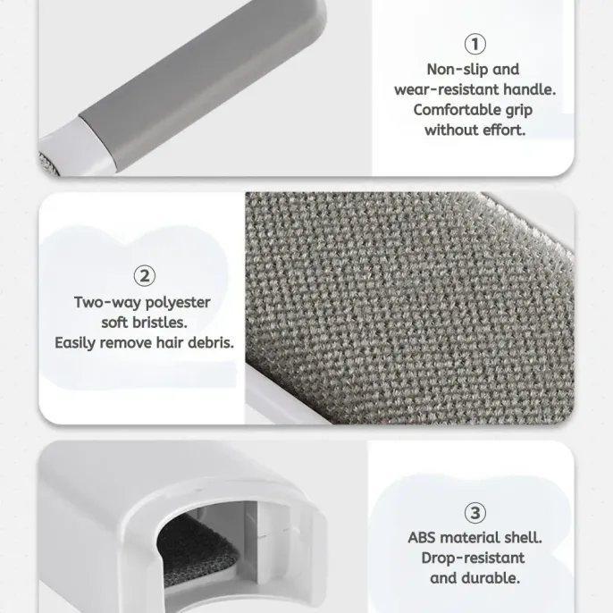 Double-Sided Pet Hair Remover Cleaning Brush