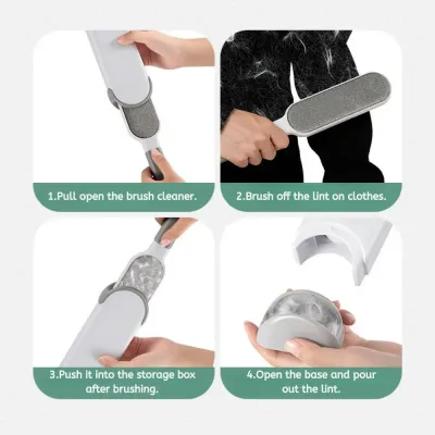 Double-Sided Pet Hair Remover Cleaning Brush