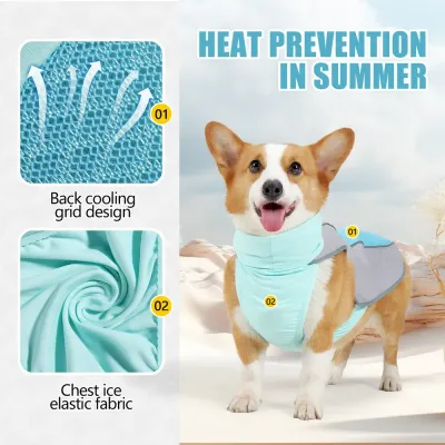 Sun Protection for Pets: This vest not only cools but also provides sun protection, shielding pets from harmful UV rays while keeping them comfortable and cool outdoors.
