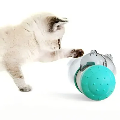 Bear Shaped Dog & Cat Interactive Toys Cat Interactive Tumbler Toys Pet Food Dispenser
