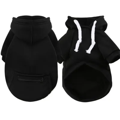 dog clothes hoodies (2) The breathable fabric keeps pets comfortable for extended wear, ensuring they don’t overheat while still staying warm and cozy during the cold weather.