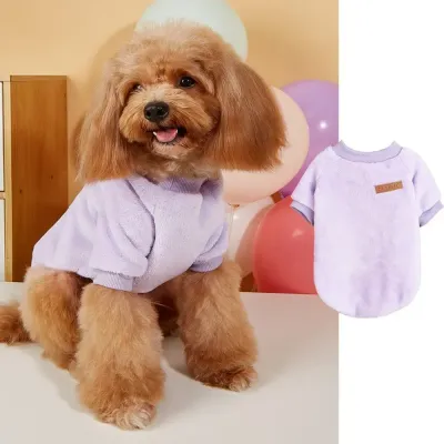 Perfect for Fall and Winter: With its thick fleece lining, this sweatshirt is perfect for keeping pets warm and cozy during the fall and winter seasons, offering reliable insulation against the cold.