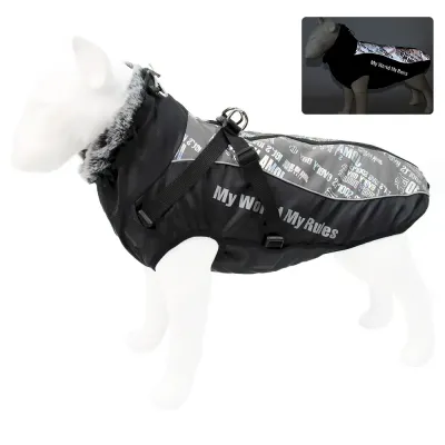 Waterproof dog jacket for large dog