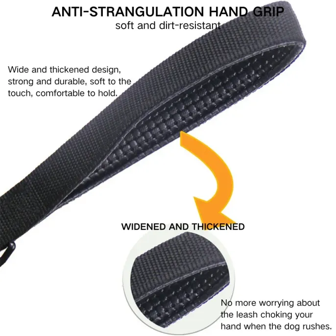 anti pull leash dogs (1) Rust-Proof, Seamless Stainless Steel Leash Ring: Features high-quality stainless steel rings that are rust-proof and seamless for long-lasting durability.