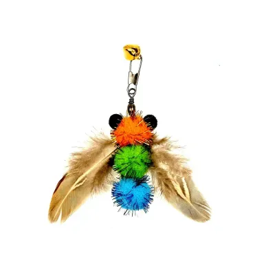 Insect Bees Wand Attachments Feather Cat Toys