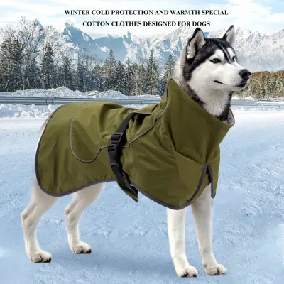waterproof dog jacket (1) Waterproof Winter Jacket for Pets: Designed with a waterproof outer layer, this jacket ensures that pets stay dry and warm during wet, snowy, or rainy conditions.