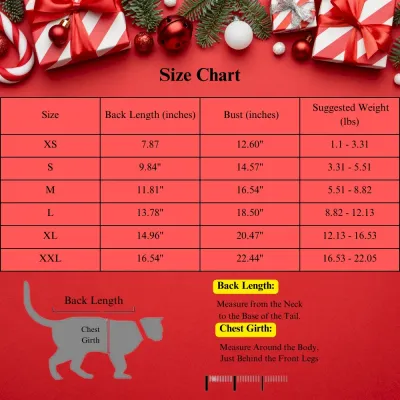 Medium cat Christmas apparel Medium cat Christmas apparel wholesale
