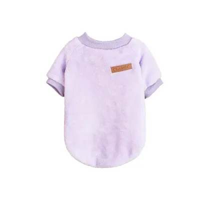 Soft Fleece Pullover for Cold Weather: This soft flannel fleece sweatshirt is designed to keep pets cozy and warm during cold fall and winter months while ensuring breathability and comfort.