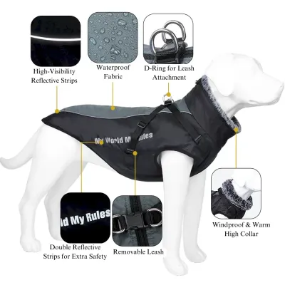 Thick dog jacket for winter wholesale