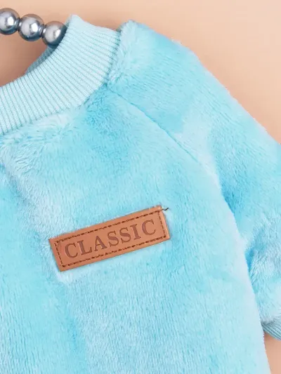 Sleek and Fashionable Winter Apparel: For stylish pets who still need warmth, this sleek sweatshirt with a leather label is the perfect balance of fashion and function.