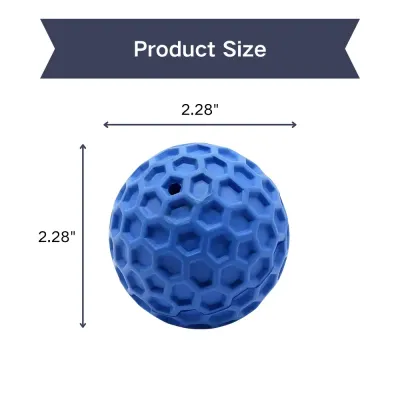 Squeaky Rubber Ball Treat Dispenser Interactive Dog Toys
