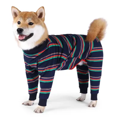 Versatile Dog Pajamas for Every Need: This four-legged onesie provides a comfortable and secure fit, perfect for sleeping, post-surgery recovery, weaning, and general loungewear.