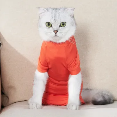 cat surgical recovery suit (2) Durable Recovery Suit for Long-Term Use: Crafted from durable, high-quality materials, this recovery suit is built to last and can be used multiple times without losing its effectiveness or elasticity.