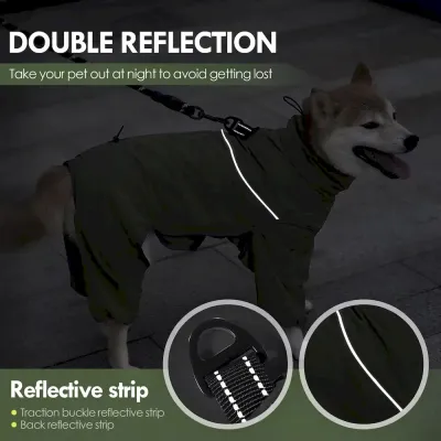 Reflective thickened dog coat