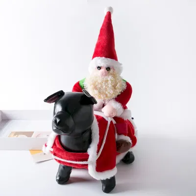 Christmas dog outfit Funny Pet Horse Rider Costume for Dogs