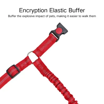 Reflective dog leash Car Safety Leash for Dogs - Elastic to Absorb Shock