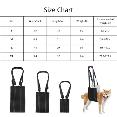 Dog Lift Harness Size