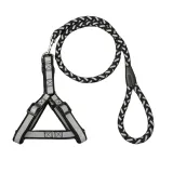 Reflective Braided Dog Leash with Harness