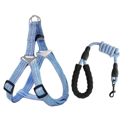 Adjustable Dog Harness and Leash Set for Walking