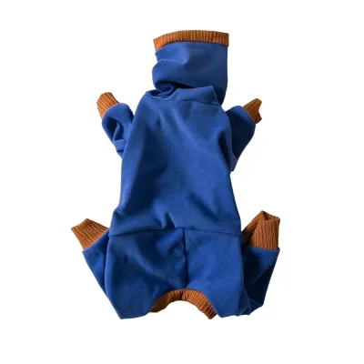 blue full body dog coat