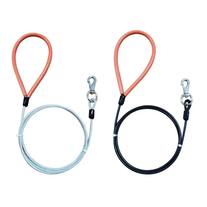 unchewable dog leash1 High-Strength Steel Wire for Durability: Crafted with thickened steel wire, this leash provides maximum durability, making it perfect for strong or active pets that require a secure and reliable leash.