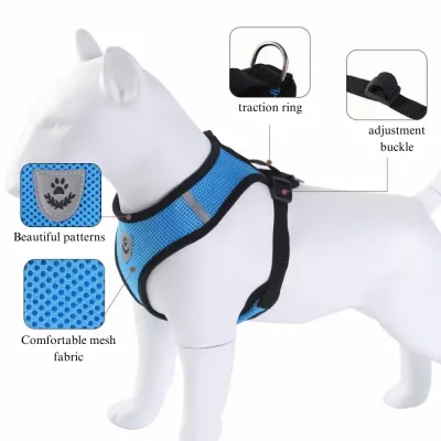 Adjustable Fit for a Perfect Size: With adjustable D-ring buckles, the harness is easily customizable to fit pets of various sizes, ensuring a secure and comfortable fit.