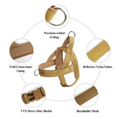 Best Dog Vest Harness for Large Breeds Reflective Adjustable Dog Car Leash