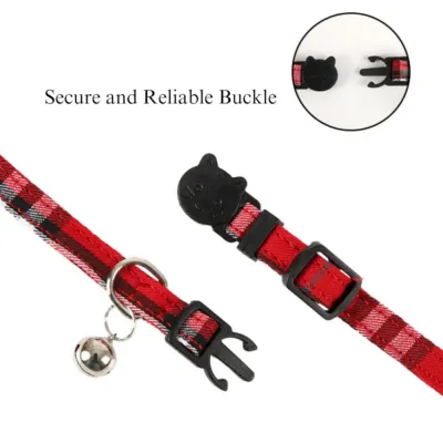 adjustable grid pattern cat collar