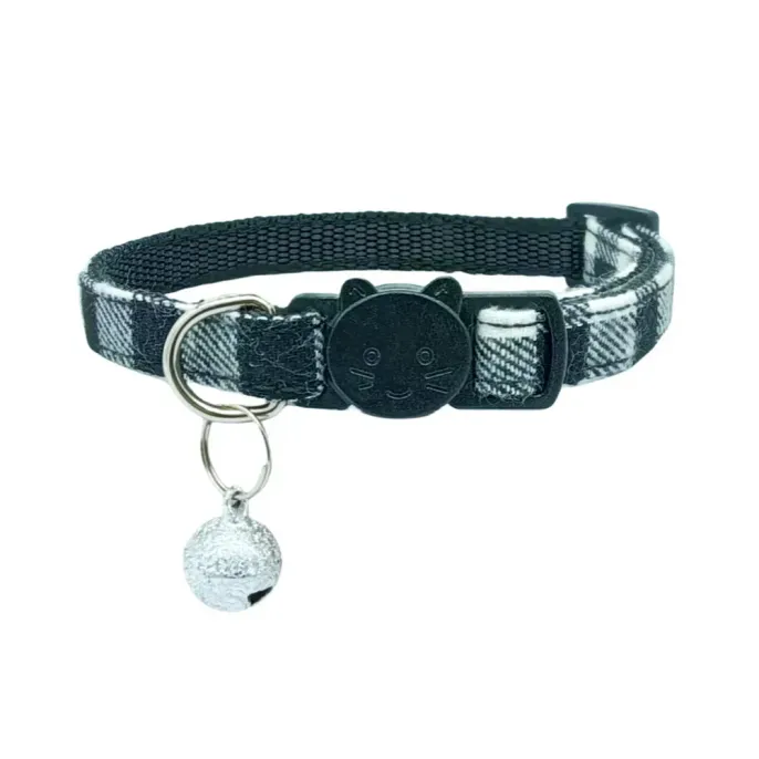 cat bell collar (2) Safety Breakaway Feature: This cat collar comes with a breakaway buckle that ensures safety by easily releasing if the collar is caught or pulled with too much force.