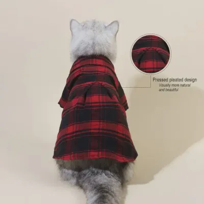 Cat Plaid T-Shirt Cat Plaid Clothes Shirt