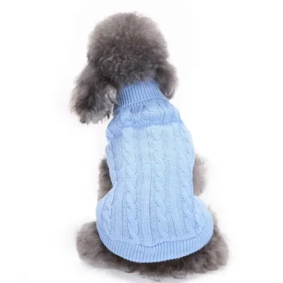 dog sweater knitted (3) Ideal for autumn and winter, the multi-color knit sweater offers a perfect balance of style and warmth, making it an essential part of any pet’s cold-weather wardrobe.