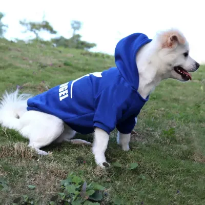 hoodies for dogs (1) The wide neck and elastic cuffs design is tailored to make dressing and undressing pets more convenient, saving time and effort while offering a cozy and stylish appearance.