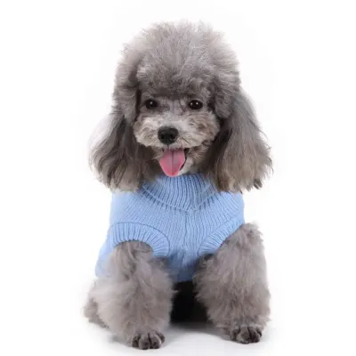 dog sweater knitted (2) This durable knit sweater is designed to last, maintaining its shape and vibrant colors even after repeated washes, making it an excellent investment for businesses and pet owners.