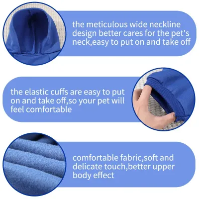 hoodies for dogs (3) The elastic cuffs make this hoodie easy to put on and take off, providing flexibility and a secure fit, so pets will feel comfortable and relaxed while wearing it.