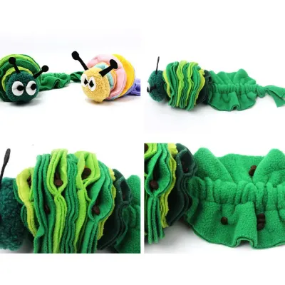 Dog Chew Toy Fun Design Teething Toy Details Caterpillar Sniffing and Teething Dog Chew Toy