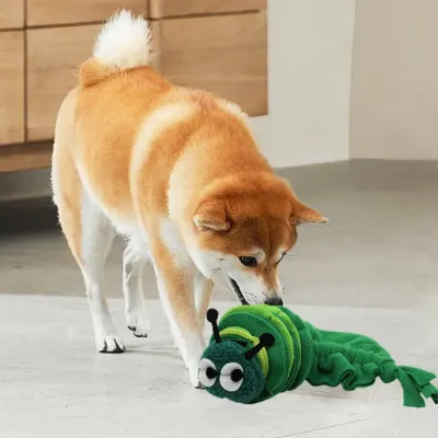 Dog Chew Toy Fun Design Teething Toy Pet Toy Caterpillar Sniffing and Teething Dog Chew Toy