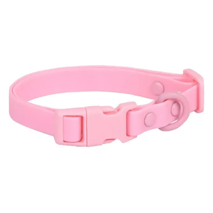 pink pvc dog collar