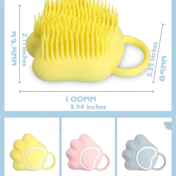 Cat silicone dog bath brush