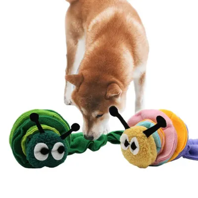 Dog Chew Toy Fun Design Teething Toy Dogs Caterpillar Sniffing and Teething Dog Chew Toy