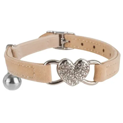 Beige Bling Cat Collar