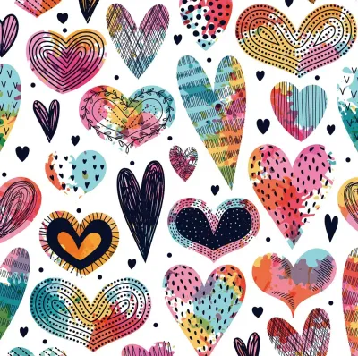 Heart Print Colorful Stylish Pet Clothes Pattern Details Colorful Heart Print Elastic Pet Clothes