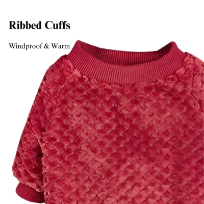 Coral Fleece Warm Pet Clothes Ribbed Cuffs Warm Soft Coral Fleece Pet Clothes